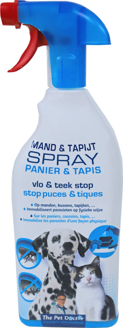 AnimalstoreXL The Pet Doctor Spray Vlo en Teek Stop Mand Tapijt 800ml