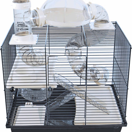 Interzoo Hamsterkooi Rocky Plus Zwart/Zwart