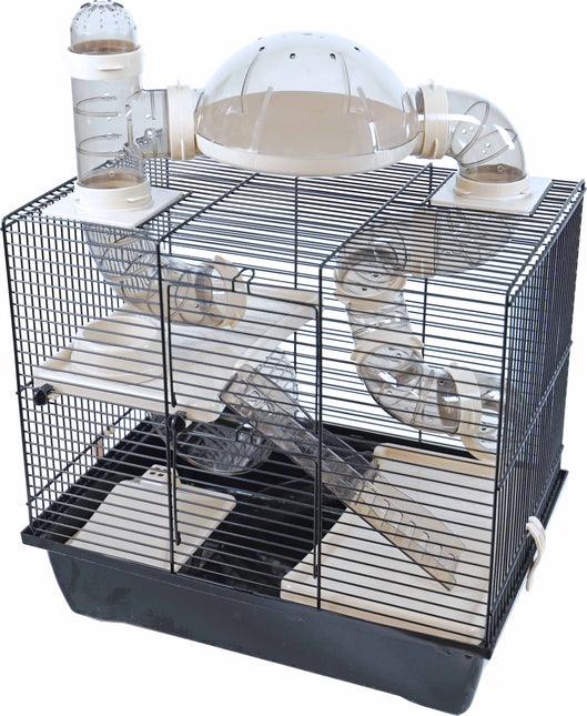 Interzoo Hamsterkooi Rocky Plus Zwart/Zwart