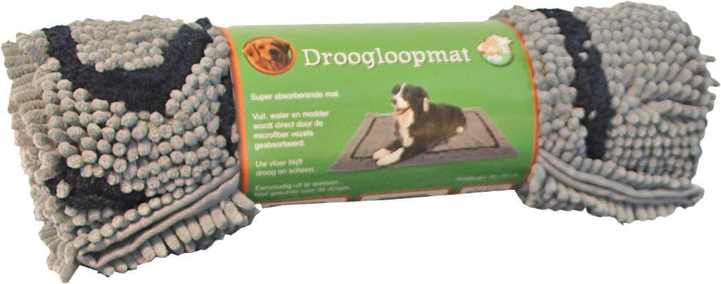 Droogloopmat Medium Grijs+Poot 76X53cm