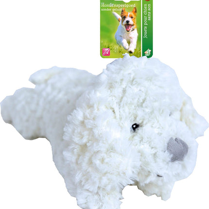 Boon Hond Pluche Wit Zonder Geluid 34cm