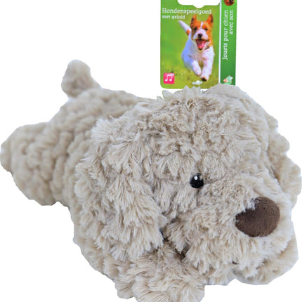 Boon Hond Pluche Beige met Piep 34cm