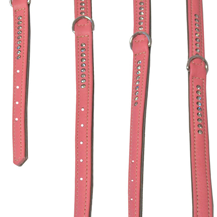 Boon Halsband Nappa+Strass Roze 14Mm/35cm