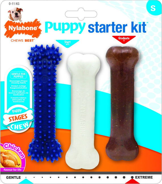 AnimalstoreXL Nylabone Puppy Starter Kit Regular S Kip