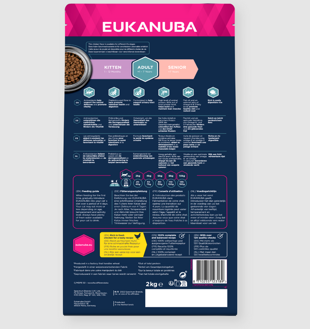 Eukanuba Kattenbrokken Volwassen Verse Kip 2kg