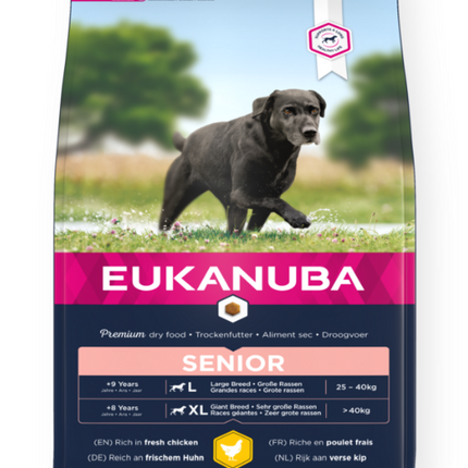 Eukanuba Hondenbrokken Senior Groot Verse kip 3kg