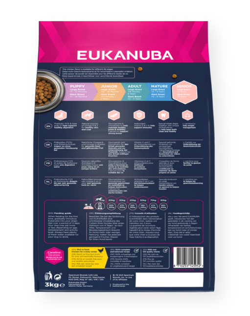 Eukanuba Hondenbrokken Senior Groot Verse kip 3kg