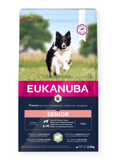 Eukanuba Hondenbrokken Senior Klein/Middelgroot Lam & Rijst 2,5kg