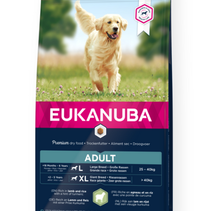 Eukanuba Hondenbrokken Volwassen Groot Lam & Rijst 2,5kg