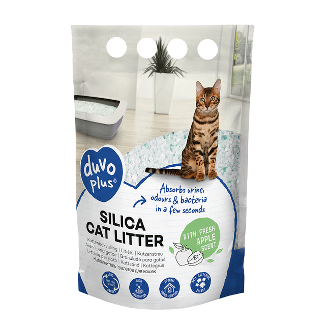 Duvoplus Premium Silica Kattenbakvulling Appel 5L