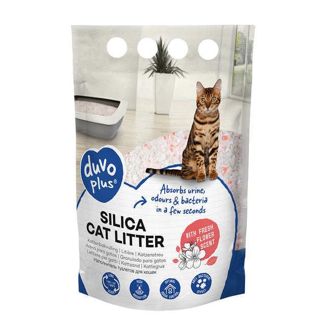 Duvoplus Premium Silica Kattenbakvulling Bloemen 5L