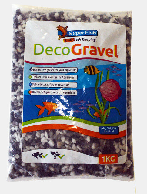 aquarium grind mix wit-zwart-grijs 1 kg