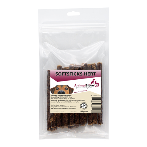 AnimalstoreXL Softsticks Hert 100g