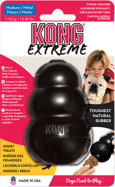 AnimalstoreXL Kong Extreme Rubber Zwart Medium