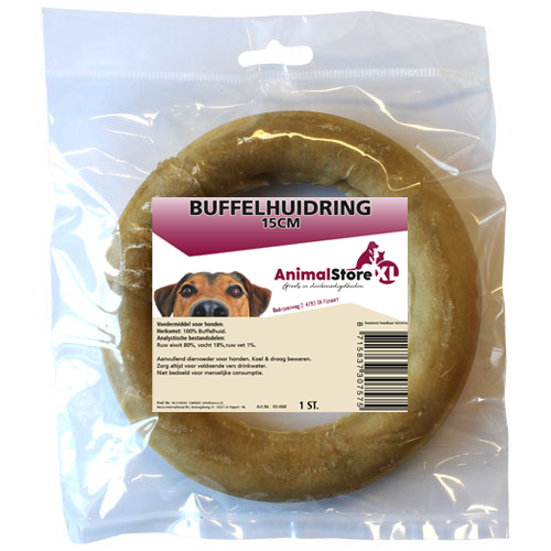 Buffelhuid ring 15cm 1 stuk