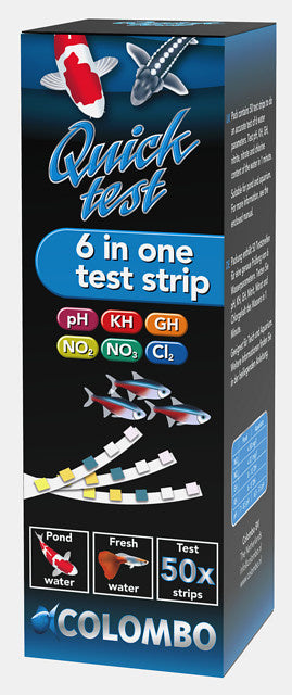 Quicktest 6 in 1 teststrip Vijver - 50 stuks