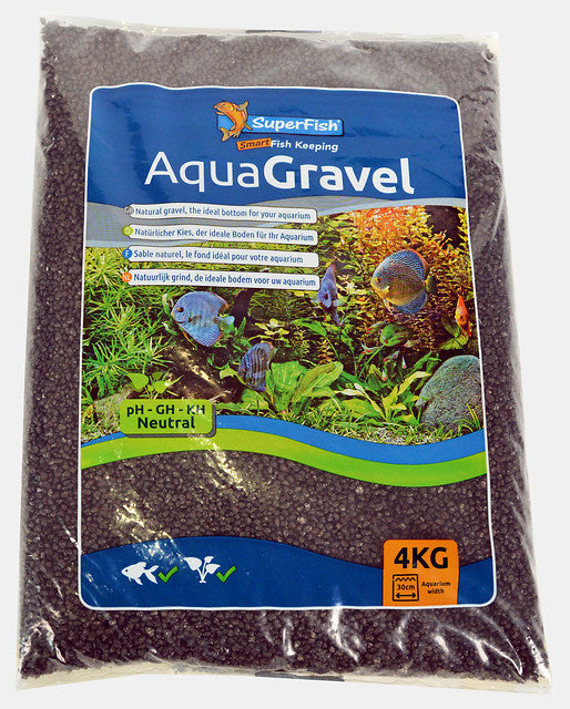 aquariumgrind gravel kristalzwart 1-2 mm, 4 kilo