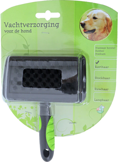 Massageborstel Rubber Medium Hond