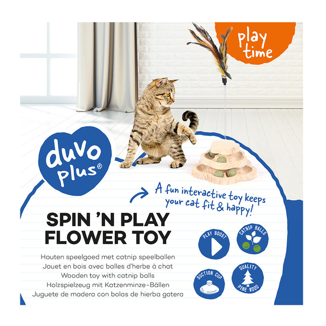 Spin N Play Flower Toy 16,5x16,5x7,3cm Bruin