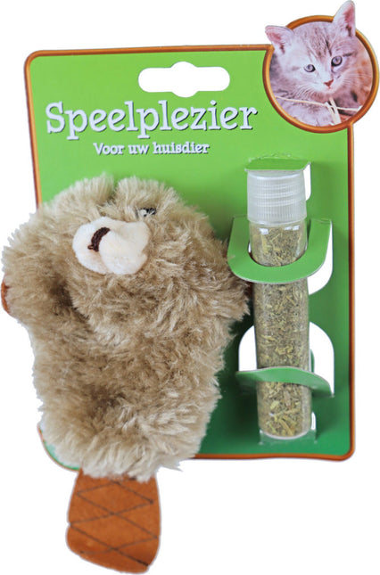 Bever met Catnip Vulbaar 17cm